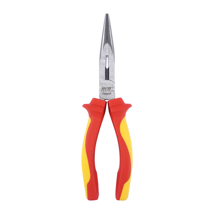 HHW คีมปากแหลม หุ้มฉนวนกันไฟ ขนาด 8 นิ้ว VDE Snipe Nose Plier ISO 5746 IEC 60900 Size 8" 11.100121