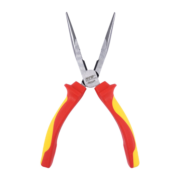 HHW คีมปากแหลม หุ้มฉนวนกันไฟ ขนาด 8 นิ้ว VDE Snipe Nose Plier ISO 5746 IEC 60900 Size 8" 11.100121