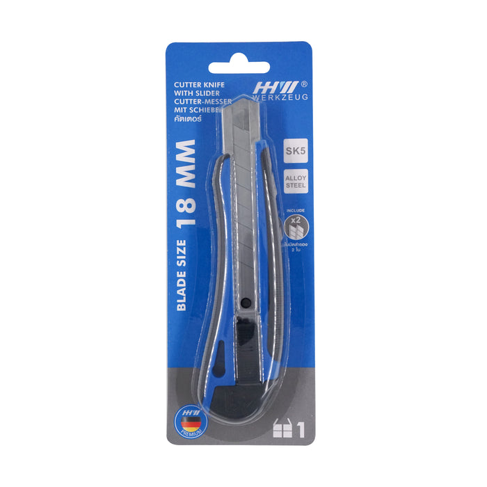 HHW มีดคัตเตอร์ ขนาดใบมีด 18 มม Cutter knife size 18 mm 11.100139