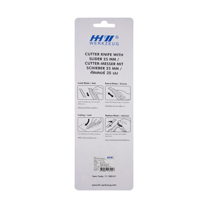 HHW มีดคัตเตอร์ ขนาดใบมีด 25 มม Cutter knife size 25 mm 11.100141