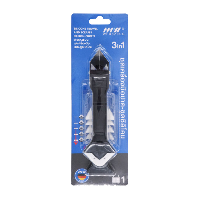HHW ชุดเครื่องมือปาด-ขูดซิลิโคน ยาวรวม 190 มม Silicone trowel and scraper length 190 mm 11.100143