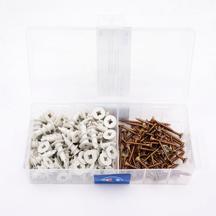 HHW สกรูและพุกยิปซั่ม 60 ชุด / 120 ชิ้น Chipboard screw & plasterboard dowel 60 set / 120 pcs 20.100005