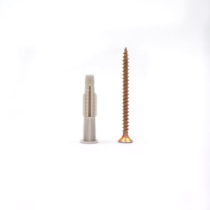 HHW สกรูและพุกพลาสติก 50 ชุด / 100 ชิ้น Chipboard screw & plasterboard dowel 50 set / 100 pcs 20.100006