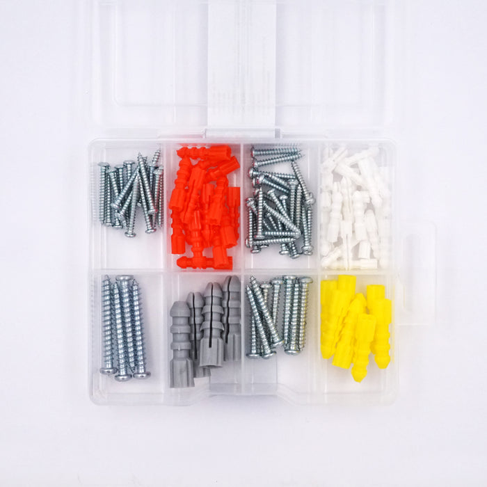 HHW สกรูยึดเมทัลชีทและพุกพลาสติก 104 ชิ้น Sheet metal screw & dowel assortment 104 pcs 20.100019