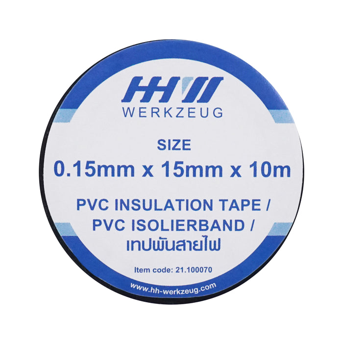 HHW เทปพันสายไฟ ขนาด 15mm x 10m PVC Insulation tape 21.100070